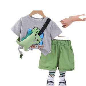 Kids' Suit Dinosaur Summer Spring Cut-and-sew