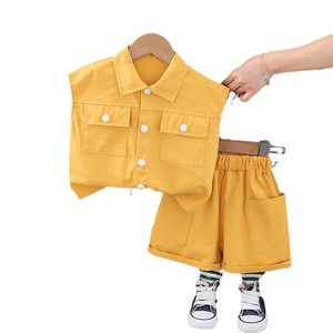 Kids' Suit Design Sleeveless Summer Spring