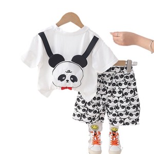 Kids' Suit Design Summer Spring Cut-and-sew Panda