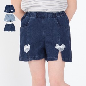 儿童短裤/五分裤 牛仔布料 开叉 弹力伸缩 蕾丝 短款