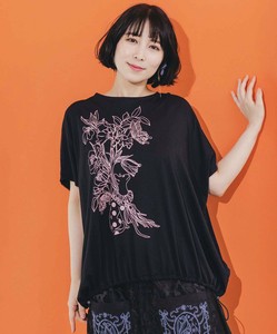 T-shirt Pullover Tulle Pudding Floral Pattern Cat Switching