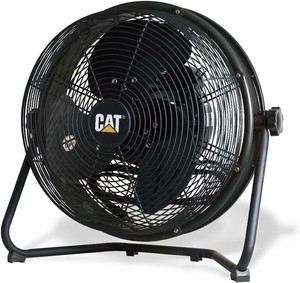 キャタピラー CAT 工場扇 35cm 業務用 扇風機  壁掛け 床置き 屋外  強力 大型 首振り EEMF-14S360BK