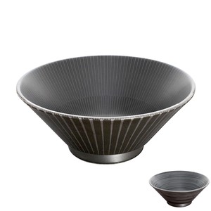 Donburi Bowl black Ramen Bowl Japanese Pattern 19.5cm Made in Japan