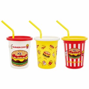 ストロー付きタンブラー 320ml 3個セット バーガーコンクス  スケーター SIH3ST