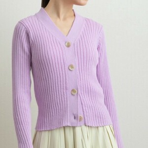 Cardigan Ribbed Knit Cardigan Sweater