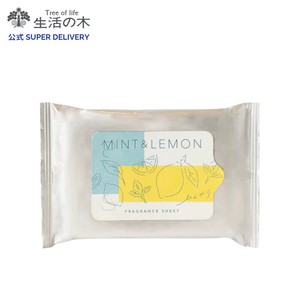 【4/1〜夏季限定】ミント&レモン フレグランスシート（ボディーシート）10枚 生活の木