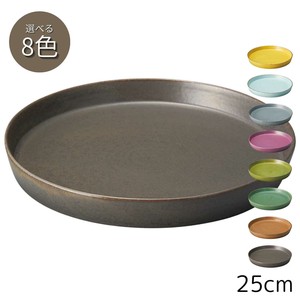 ベジ 切立大皿 25cm パスタ皿 カレー皿　(8色) 美濃焼　日本製