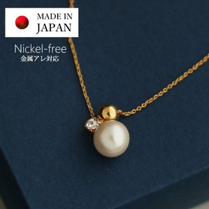 [SD Gathering] Gold Chain Pearl Necklace Pendant Jewelry Made in Japan
