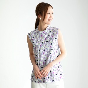 Tank Floral Pattern High-Neck Made in Japan