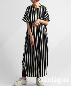 Antiqua Casual Dress Stripe Long One-piece Dress Ladies' NEW