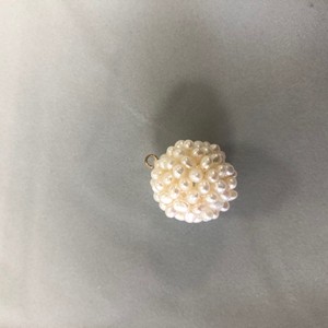 淡水真珠　ボール型ペンダントトップ　直径約22mm　ポテト3.0-4.0mm
