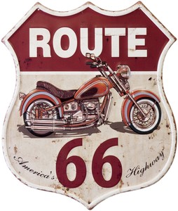 アンティーク エンボス プレート ROUTE 66 America's Highway