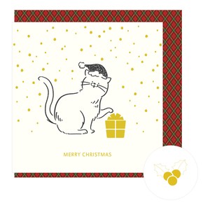 Greeting Card Christmas card Cat Present M