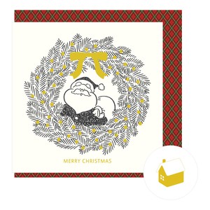 matita CHRISTMAS CARD Santa Wreath