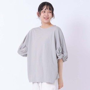 T-shirt Pullover Tuck Sleeves Cotton Made in Japan