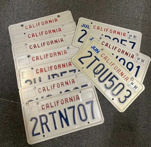 USEDヴィンテージ カリフォルニア州 ライセンスプレート 10枚セット ナンバープレート 看板