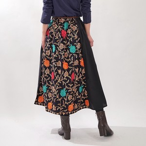 Skirt Long Skirt Embroidered Switching