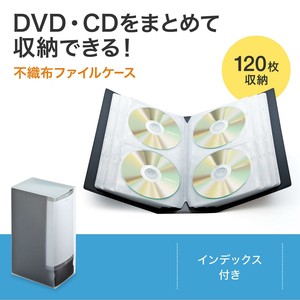 サンワサプライ DVD・CDファイルケース 120枚収納 ブラック FCD-FL120BK