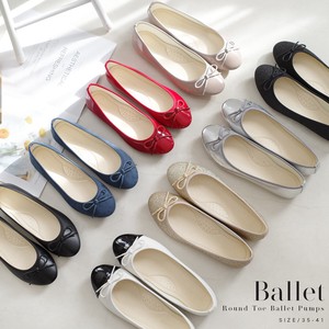 Basic Pumps Ballet Shoes Ribbon Round-toe Ladies