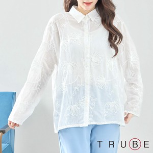 Button Shirt/Blouse Cotton L Embroidered M 【2024NEW】