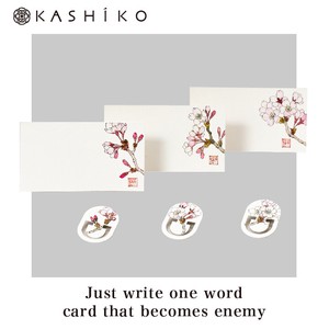 Greeting Card Paper Clip Cherry Blossoms Message Card clip card Made in Japan