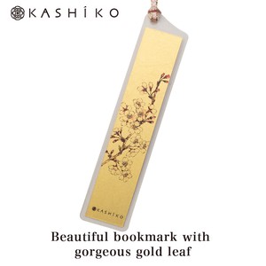 Bookmark Cherry Blossoms Gold Foil Made in Japan