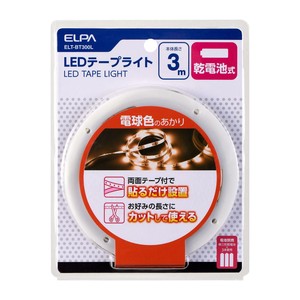 ELPA(エルパ)　LEDテープライト乾電池3.0mL色　ELT-BT300L