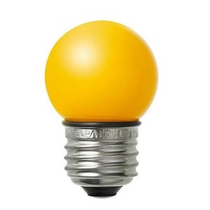 ELPA　防水型LED装飾電球 ミニボール球形 E26 G40 イエロー　LDG1Y-G-GWP253