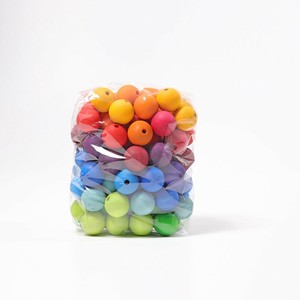 ＜数量限定＞96 Coloured Beads 30mm【木製】【おもちゃ】【玩具】【インテリア】