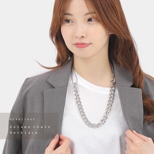 Plain Silver Chain Necklace sliver Casual Ladies'