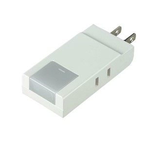 ELPA コンパクトタップ 2個口ライト付 A-CT002LED(W)