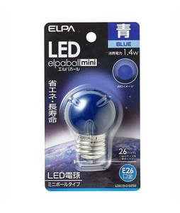 ELPA LED電球 G40形 E26 ブルー LDG1B-G-G252