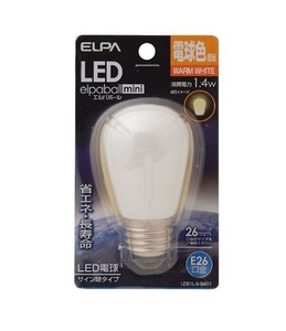 ELPA LED電球サイン球 E26 電球色 屋内用 LDS1L-G-G901