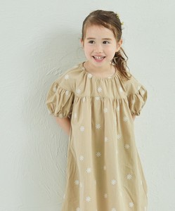 儿童洋装/连衣裙 刺绣 洋装/连衣裙 花卉图案