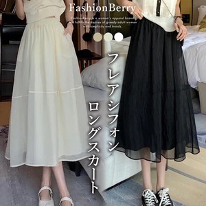 【2024新作】シアーAラインフレアスカート 韓国ファッション