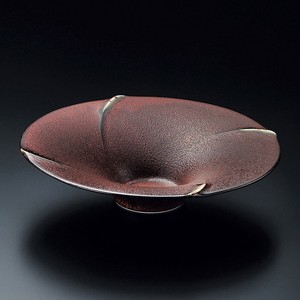 紅柚子反型9寸鉢　美濃焼　日本製 陶器