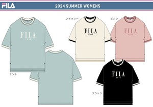 【2024新作】FILA（レディース）　オーバーサイズ　リンガーTシャツ