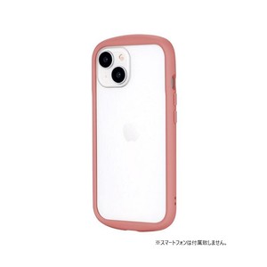 iPhone 15 耐衝撃ハイブリッドケース 「Cleary」 コーラルレッド LN-IM23PLCRD