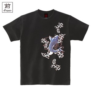 【インバウンド/京都】　メンズ和柄Tシャツ　暴れ鯉