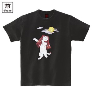 【インバウンド/京都】　メンズ和柄Tシャツ　おどり猫
