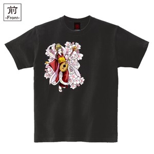 【インバウンド/京都】　メンズ和柄Tシャツ　祝音弁財天