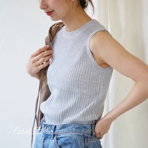 Sweater/Knitwear Melange Knit Sleeveless