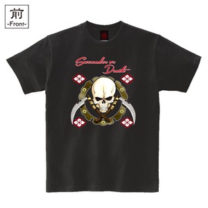 【インバウンド/京都】　メンズ和柄Tシャツ　髑髏海賊旗