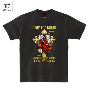 【インバウンド/京都】　メンズ和柄Tシャツ　ガラシャの祈り