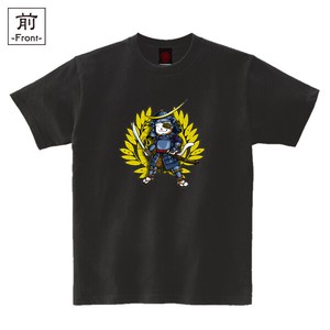 【インバウンド/京都】　メンズ和柄Tシャツ　猫武将 政宗