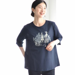 T-shirt Pudding Cut-and-sew 6/10 length Made in Japan