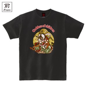 【インバウンド/京都】　メンズ和柄Tシャツ　鬼子母神