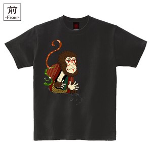 【インバウンド/京都】　メンズ和柄Tシャツ　猿歌舞伎