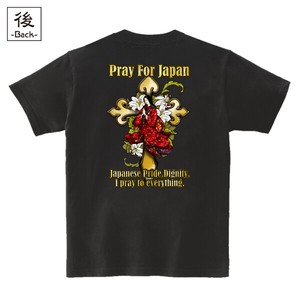 【インバウンド/京都】　メンズ和柄Tシャツ ガラシャの祈り (バックプリント)