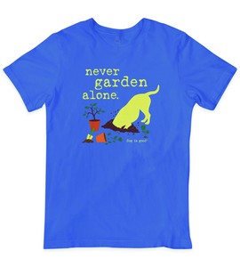 ユニセックス・プリントTシャツ　『Never Garden Alone』　半袖 Tシャツ